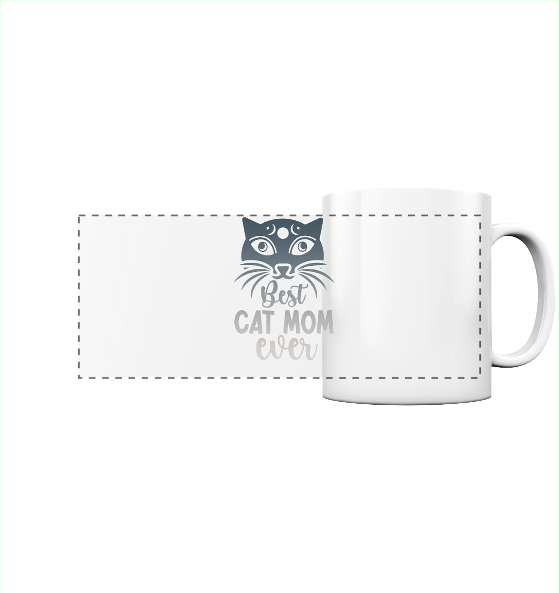 Best Cat Mum ever personalisierbar - Panorama Tasse