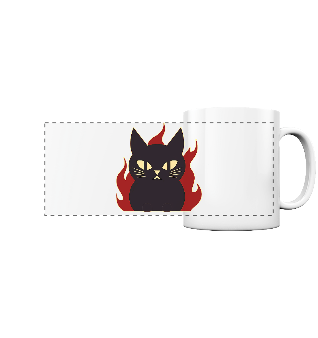 Devil Cat  illustration - Panorama Tasse