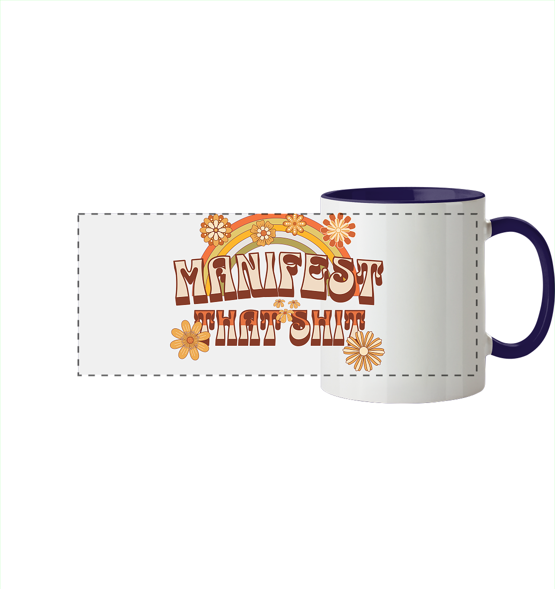 Manifest that shit  - Panorama Tasse zweifarbig