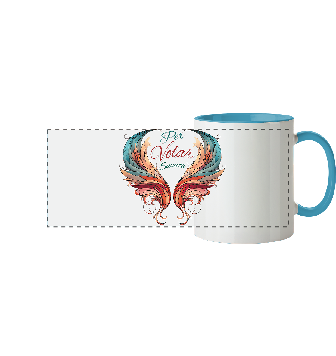 Per Volar Sunata  - Panorama Tasse zweifarbig
