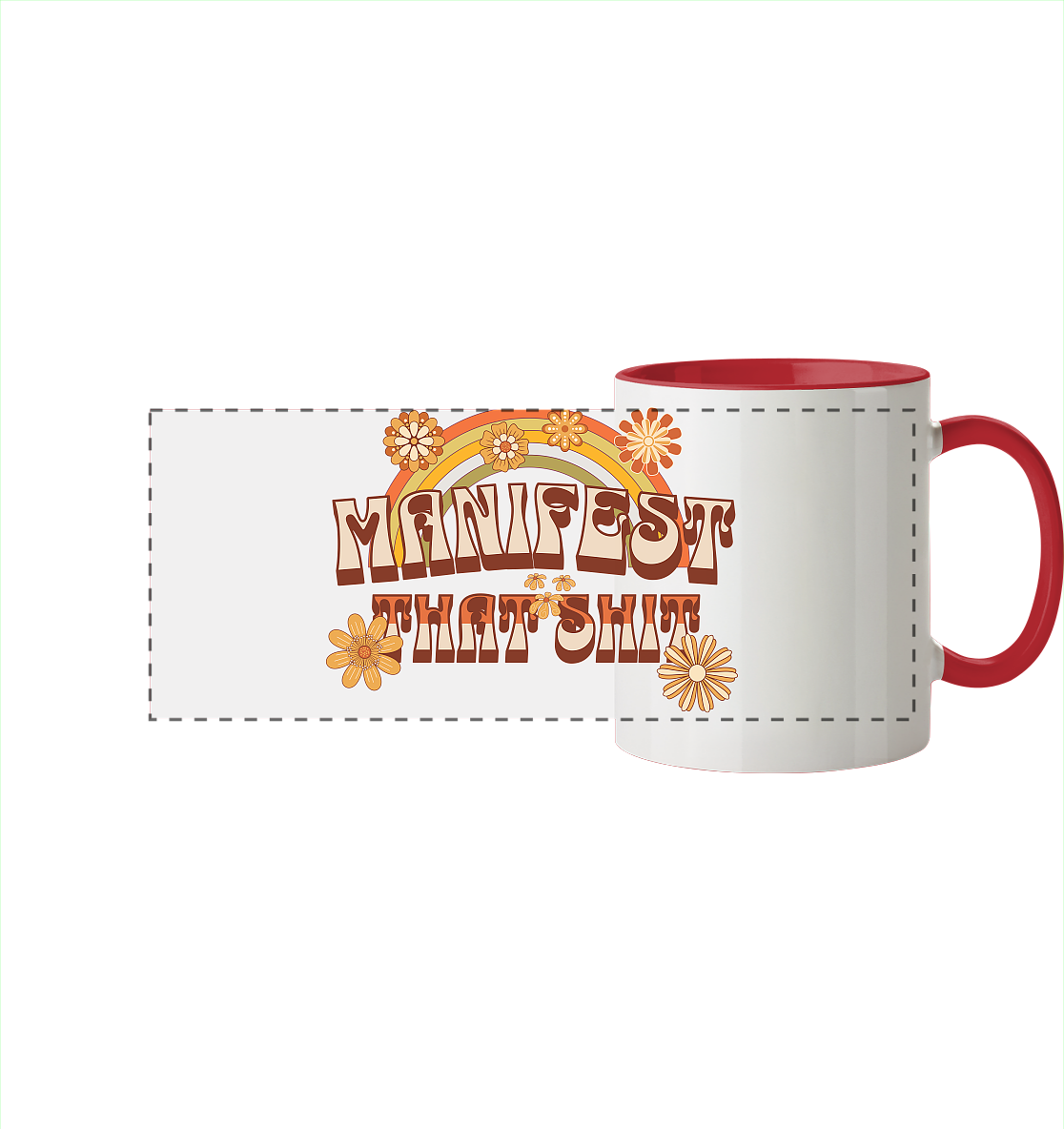 Manifest that shit  - Panorama Tasse zweifarbig