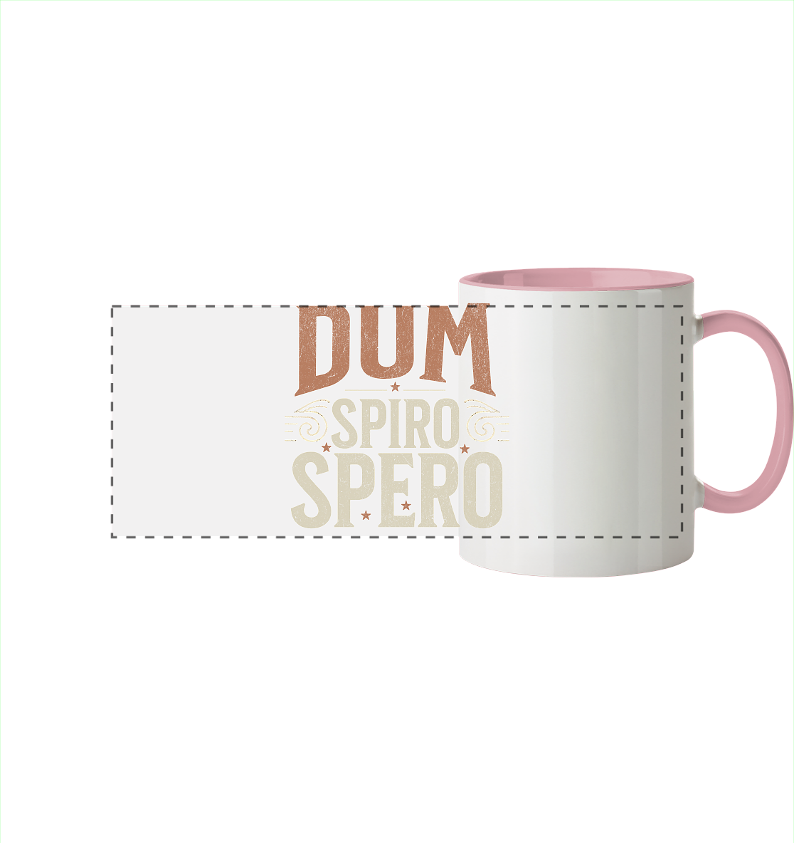 Dum Spiro Spero - Panorama Tasse zweifarbig