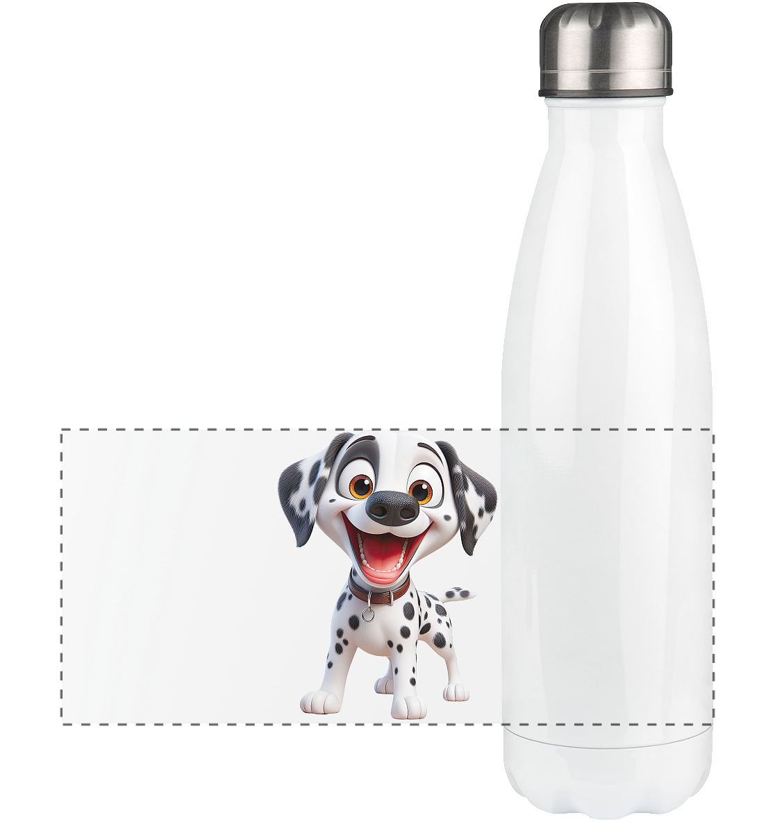 Dalmatina Cartoon - personalisierbar - Panorama Thermoflasche 500ml