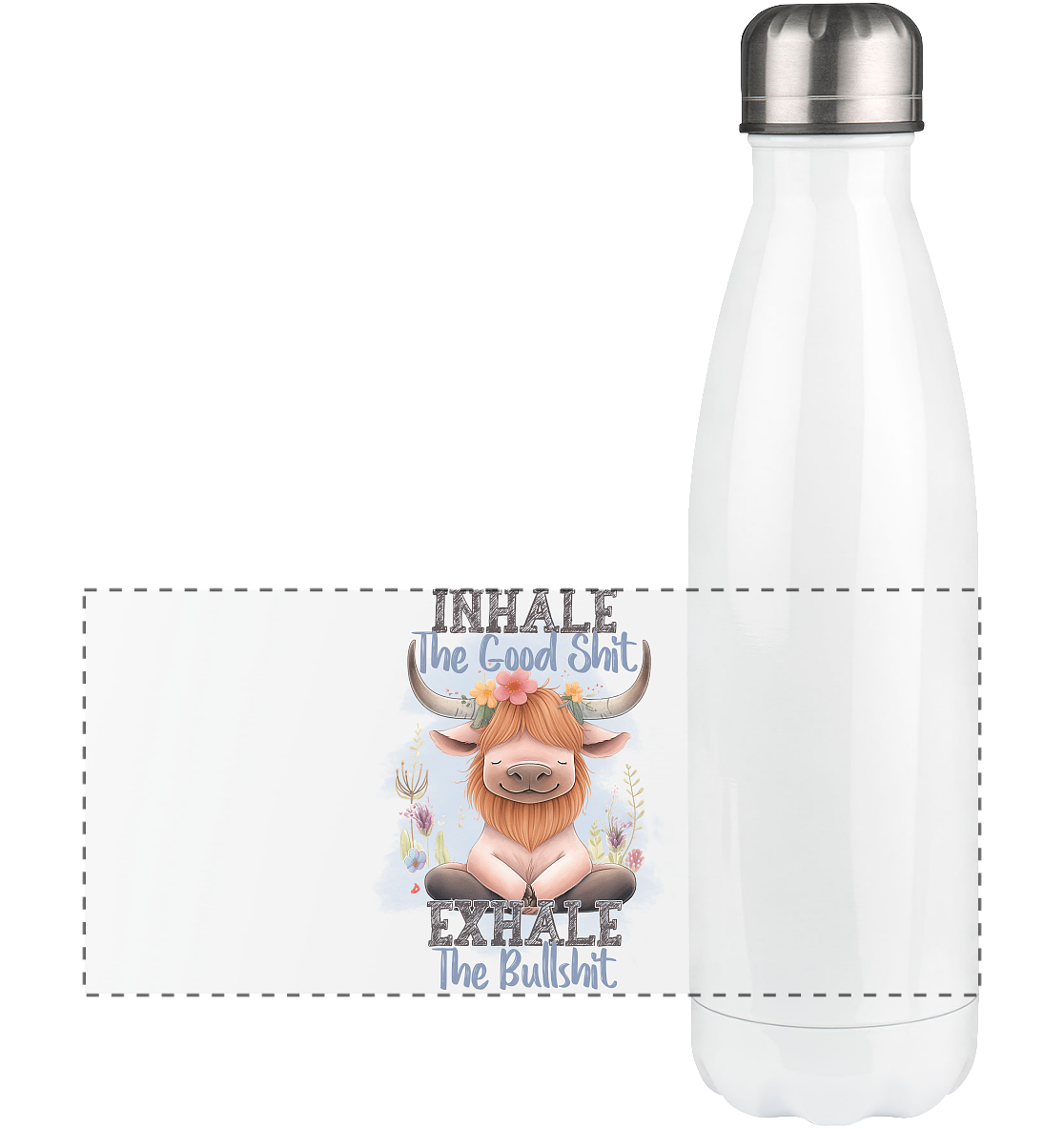 Yoga Highland Kuh - Panorama Thermoflasche 500ml