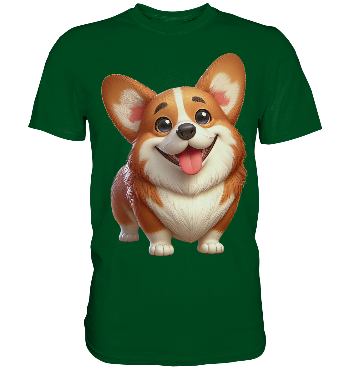 Corgi Hund Cartoon personalisierbar - Premium Shirt