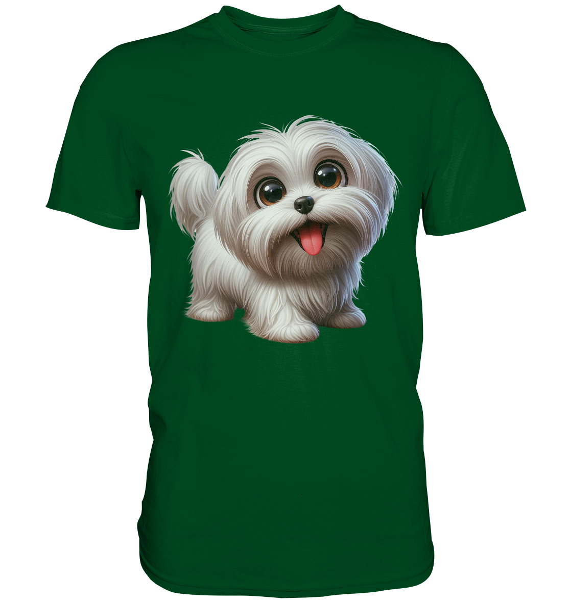 Malteser Hund Cartoon - personalisierbar - Premium Shirt