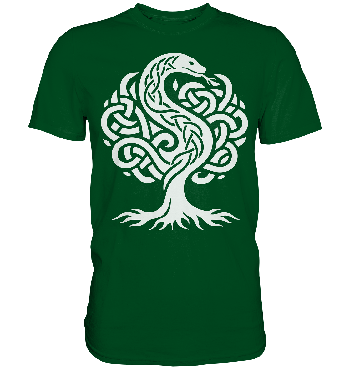 Keltischer Lebensbaum mit Schlange - Premium Shirt