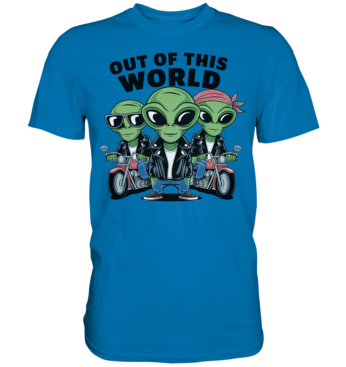 Out of this World Alien Biker - Premium Shirt