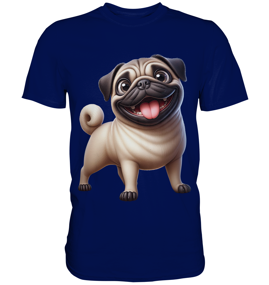 Mops Cartoon - personalisierbar - Premium Shirt