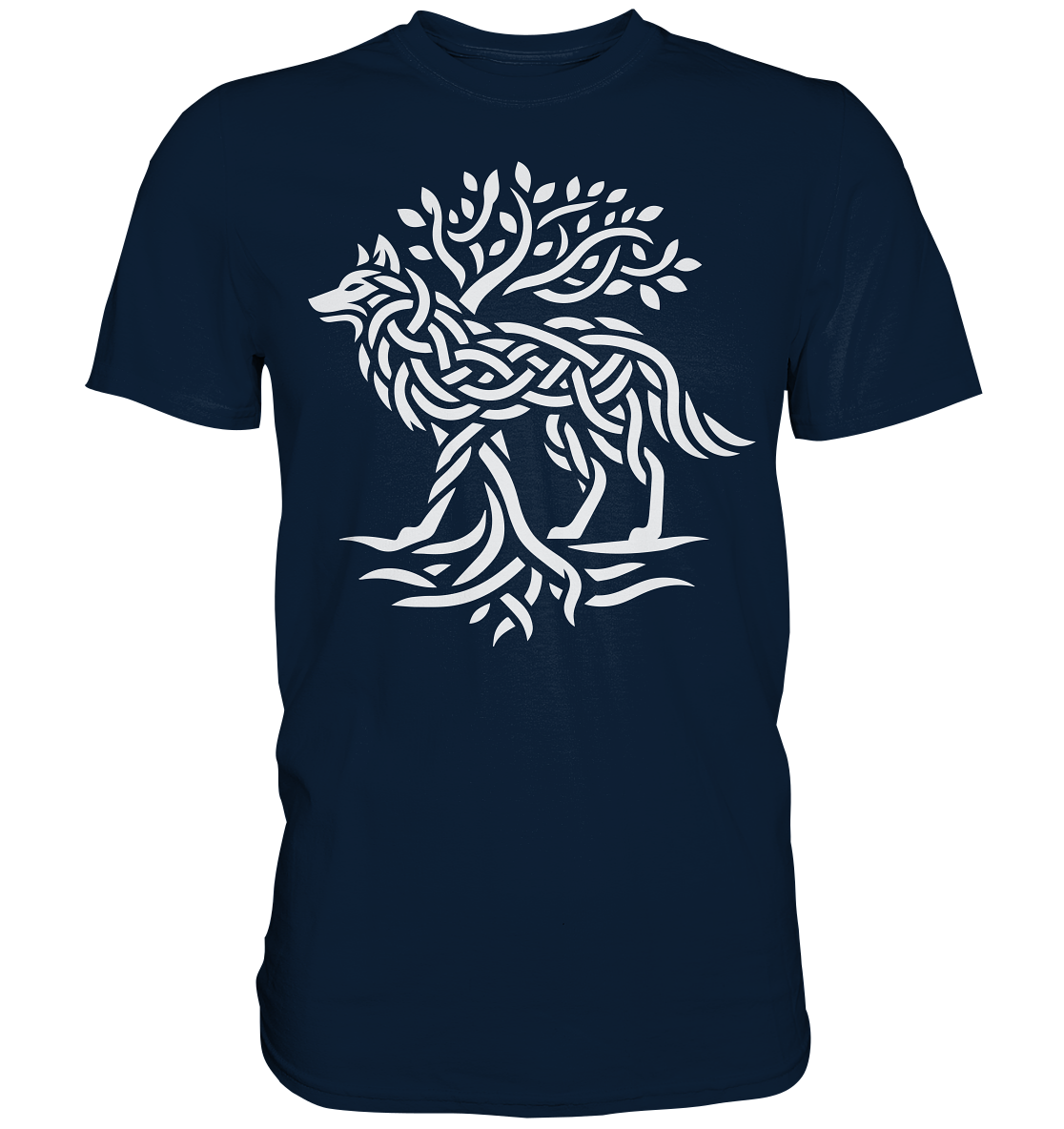 Keltischer Lebensbaum Wolf - Premium Shirt