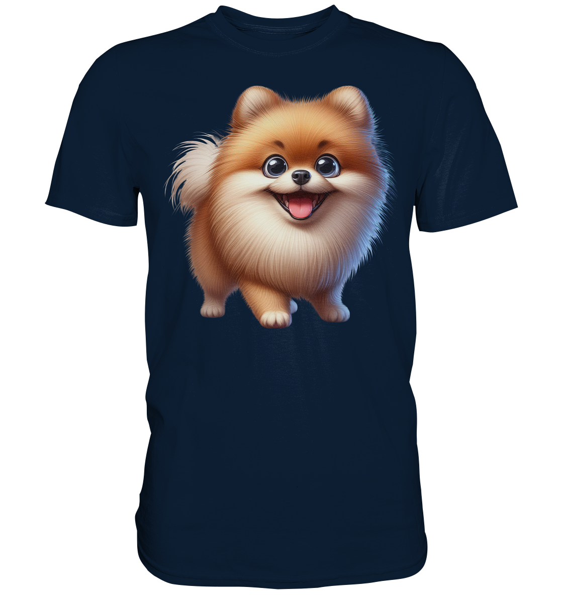 Pomeranien Cartoon - personalisierbar - Premium Shirt