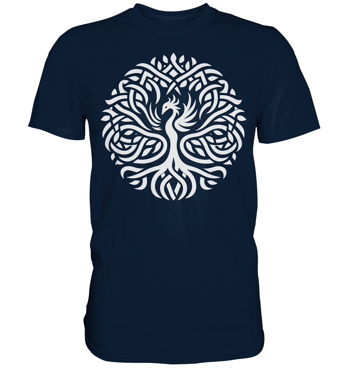 Keltischer Lebensbaum mit Phoenix - Premium Shirt