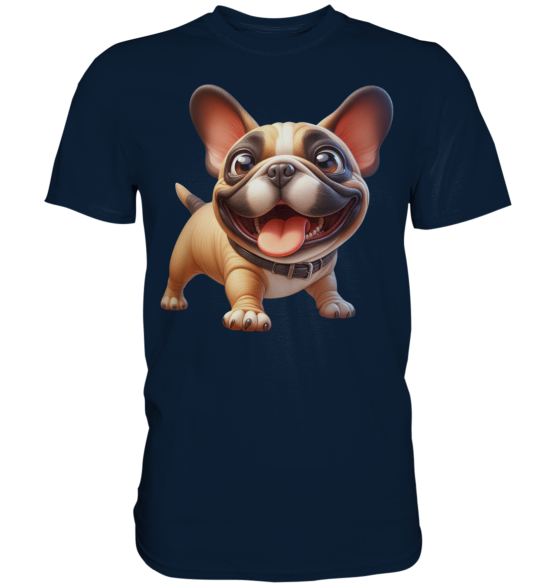 Französische Bulldogge Cartoon personalisierbar - Premium Shirt