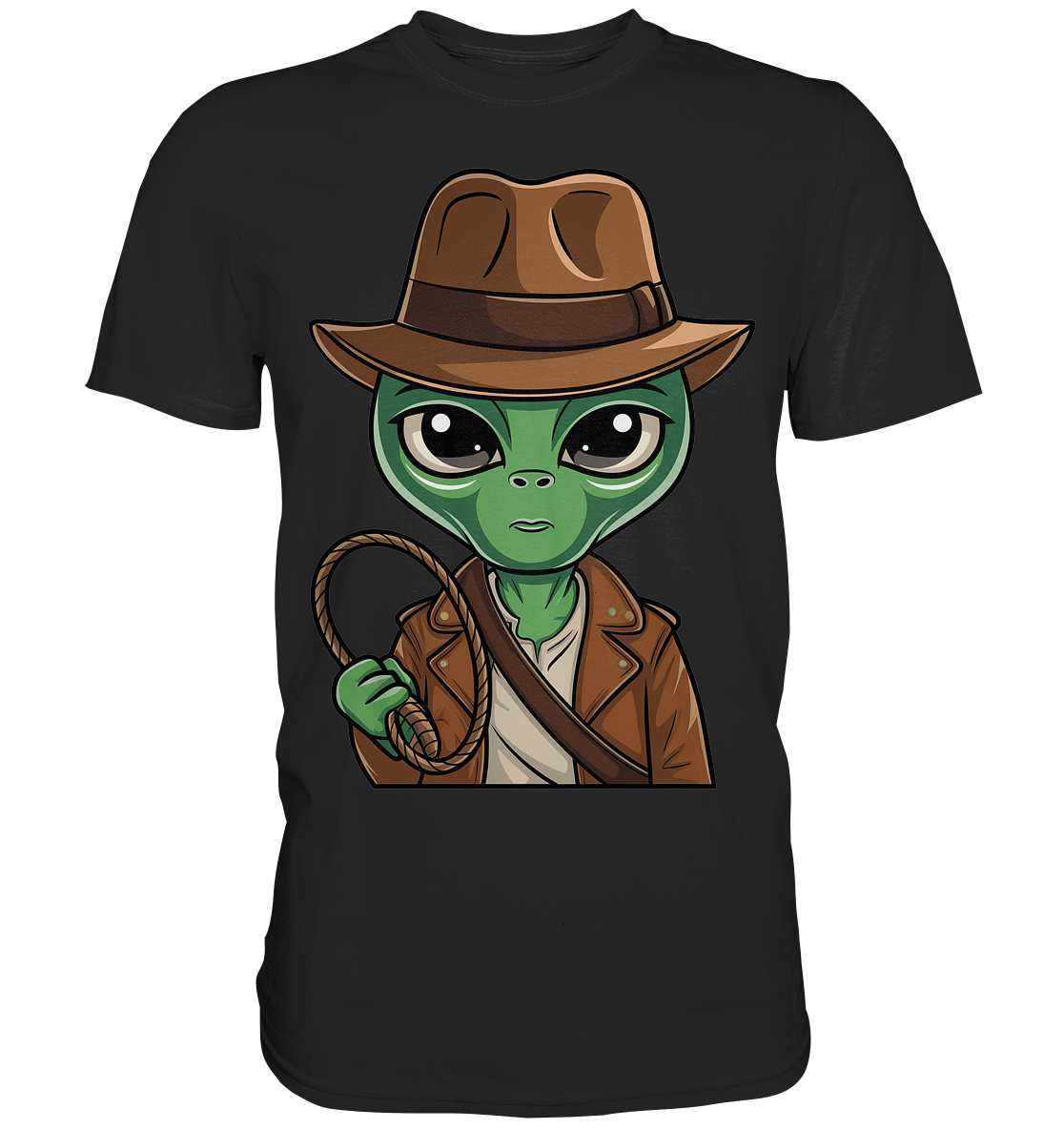Alien Abenteurer Cartoon - Premium Shirt