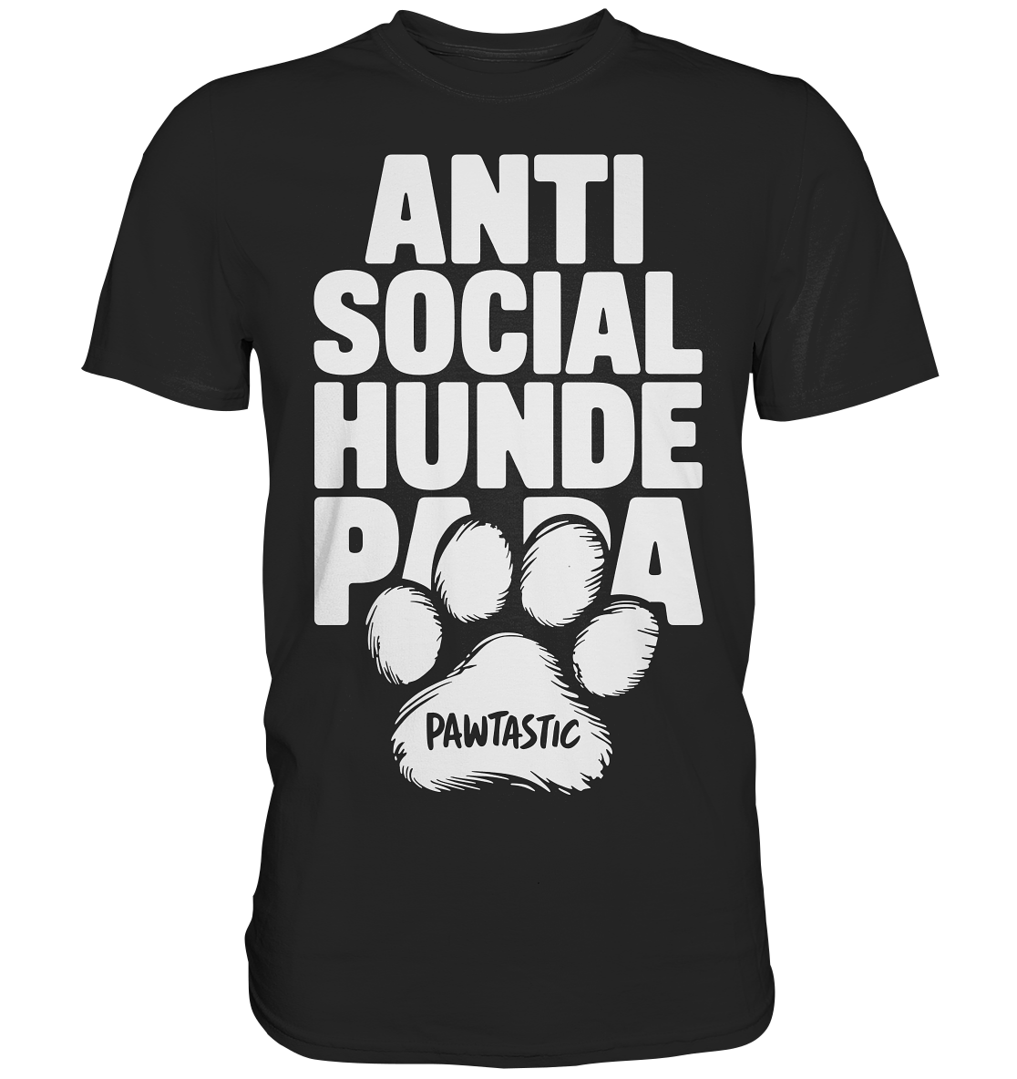 Anti Social Hunde Papa - Premium Shirt