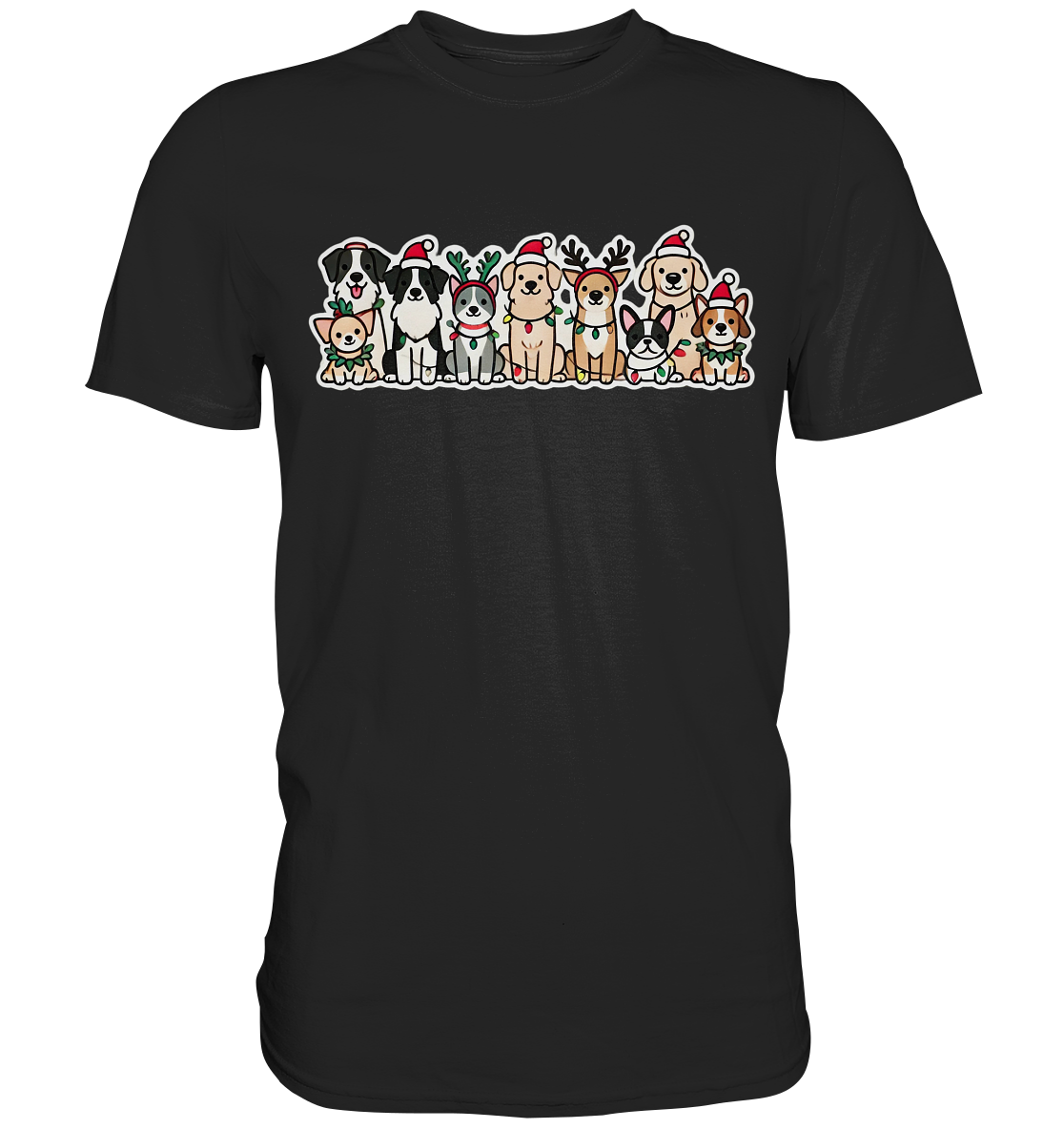 Weihnachten, Christmas Hunde - Premium Shirt