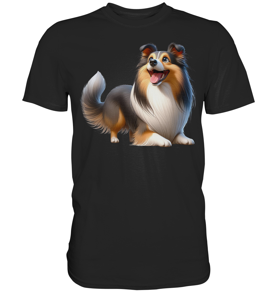 Shetland Sheepdog cartoon personalisierbar - Premium Shirt