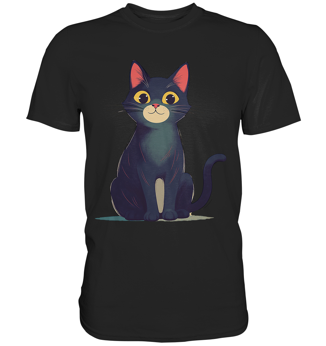 Happy Katze gemalt - Premium Shirt