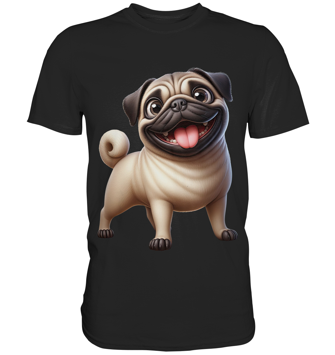 Mops Cartoon - personalisierbar - Premium Shirt