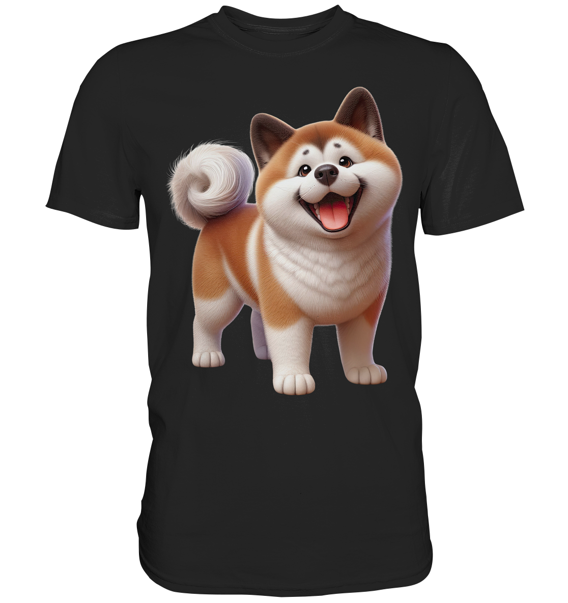 Akita Cartoon Hund personalisierbar - Premium Shirt