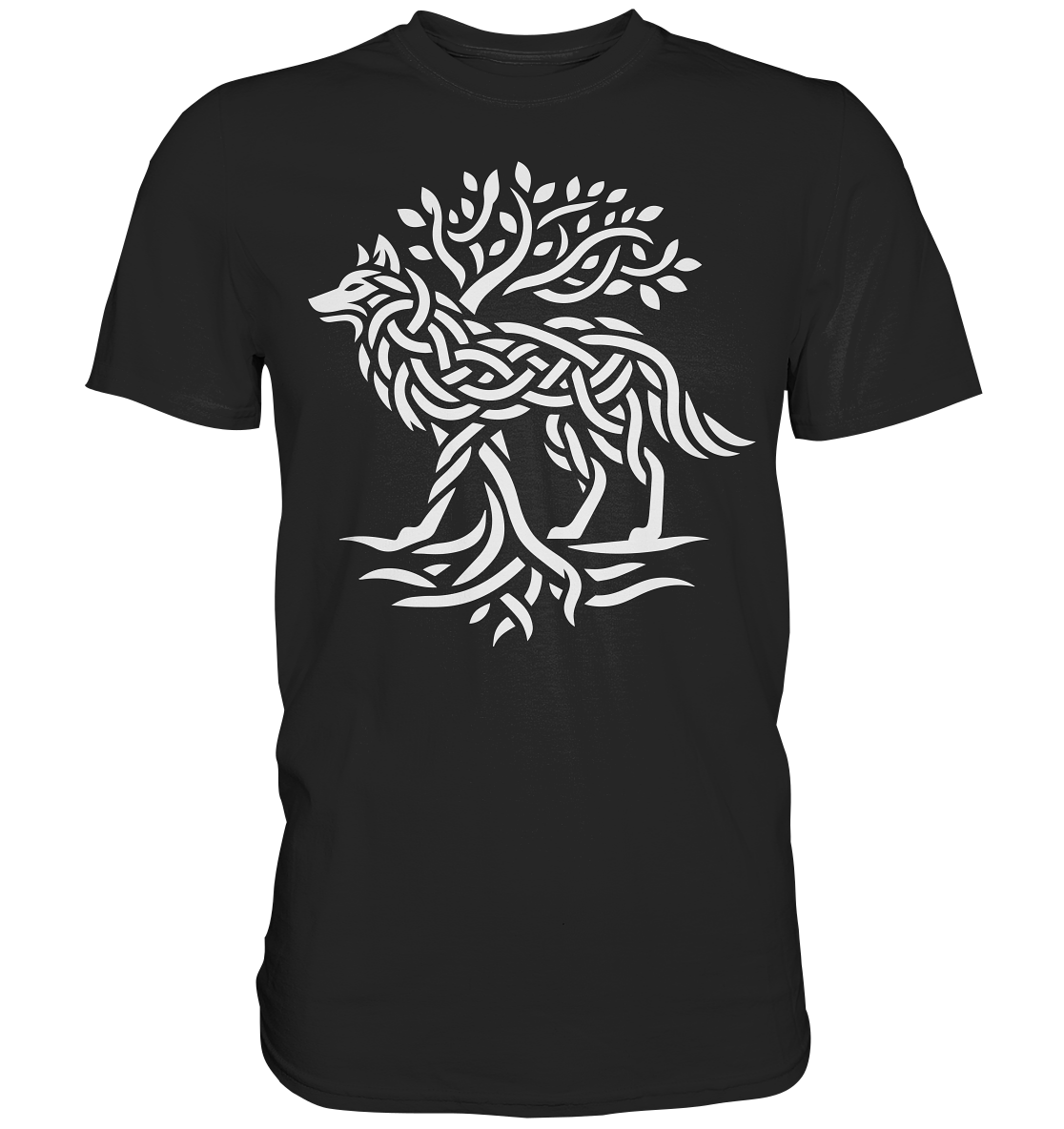 Keltischer Lebensbaum Wolf - Premium Shirt