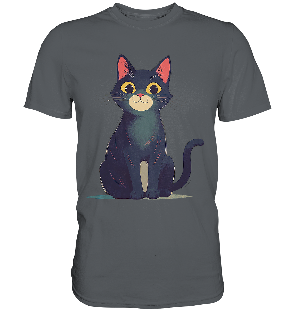 Happy Katze gemalt - Premium Shirt
