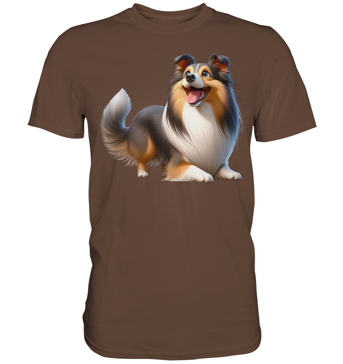 Shetland Sheepdog cartoon personalisierbar - Premium Shirt