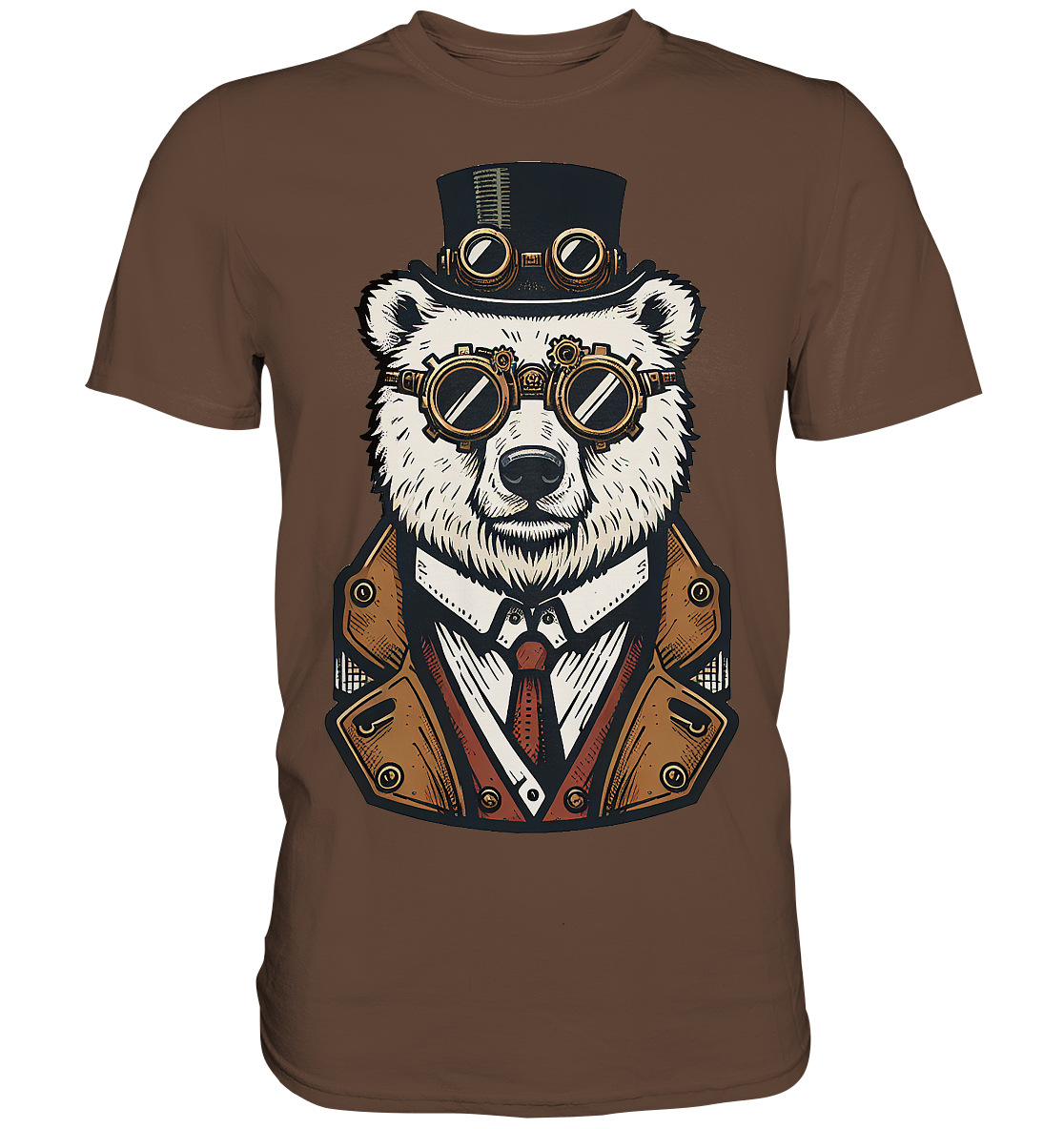 Eisbär Steampunk Polar Bear  - Premium Shirt