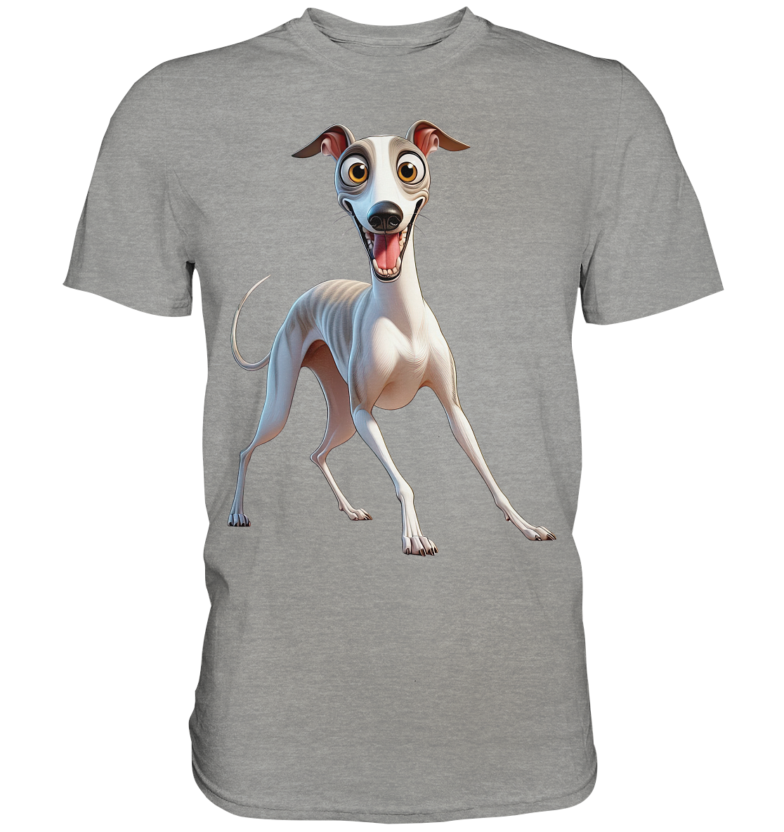 Whippet Cartoon personalisierbar - Premium Shirt