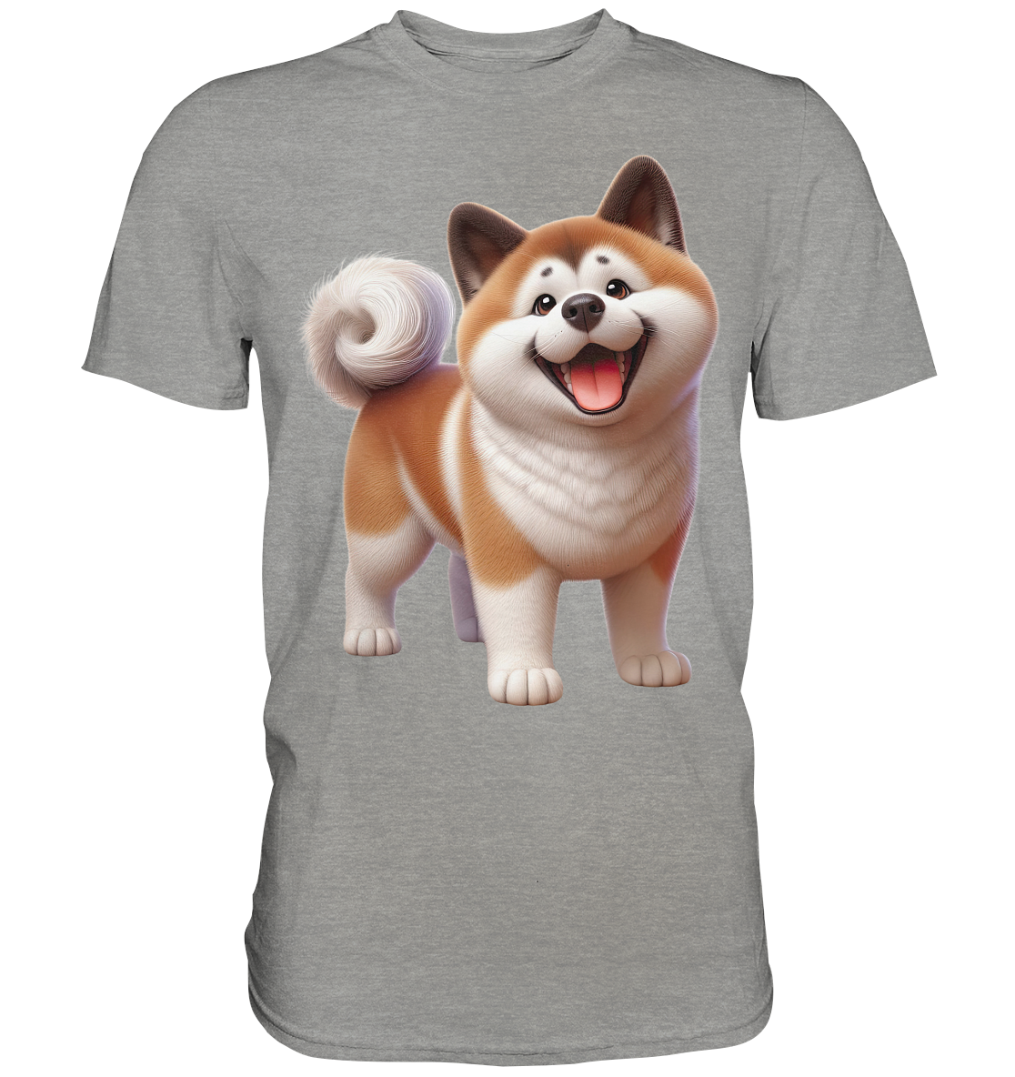 Akita Cartoon Hund personalisierbar - Premium Shirt