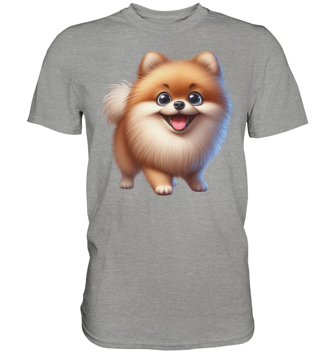 Pomeranien Cartoon - personalisierbar - Premium Shirt
