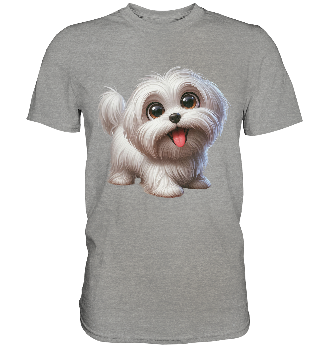 Malteser Hund Cartoon - personalisierbar - Premium Shirt