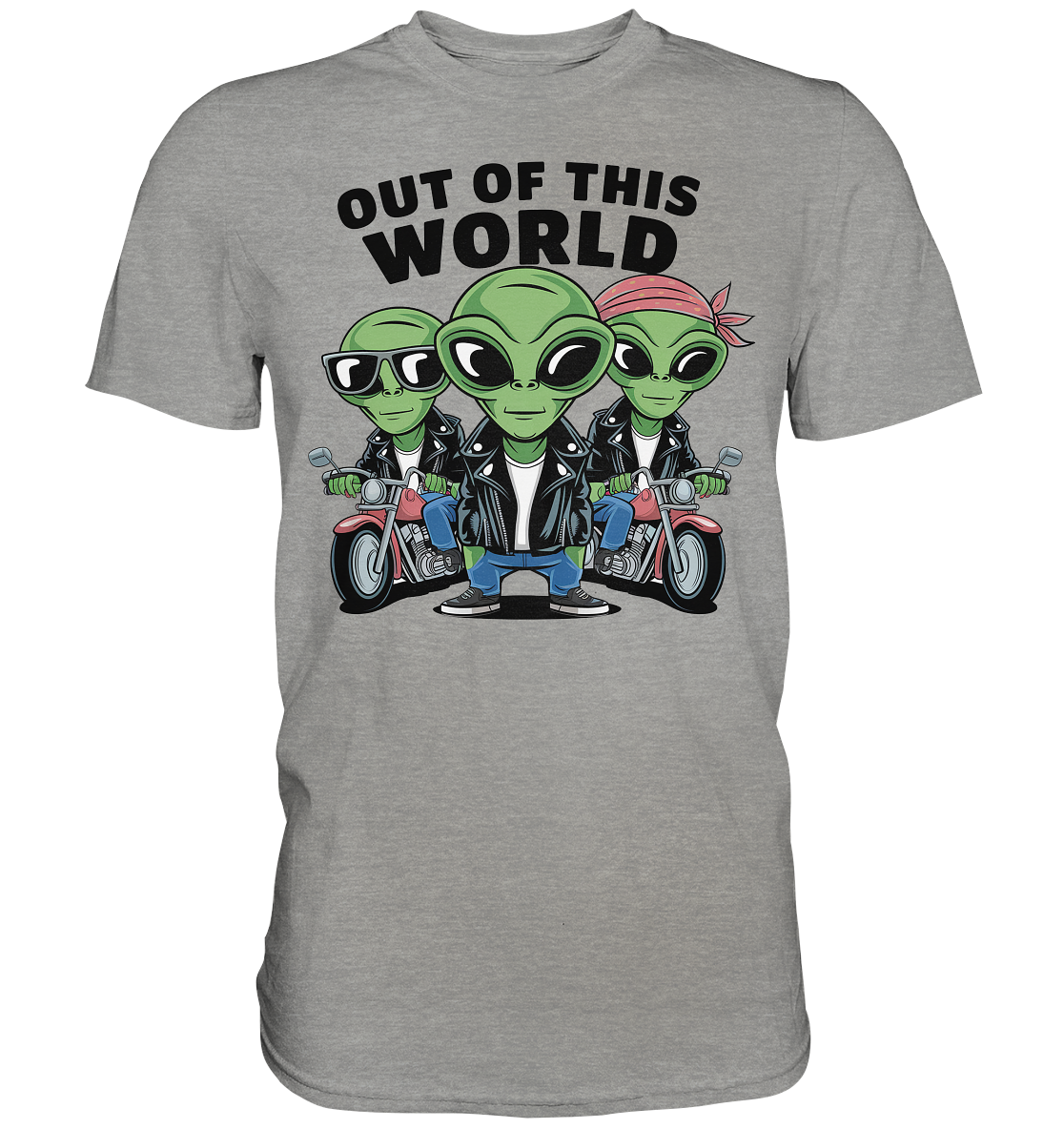 Out of this World Alien Biker - Premium Shirt
