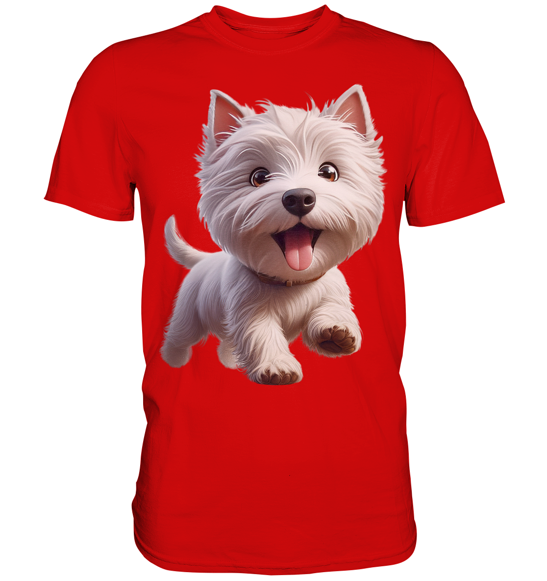 West Highland Terrier Catoon - personalisierbar - Premium Shirt