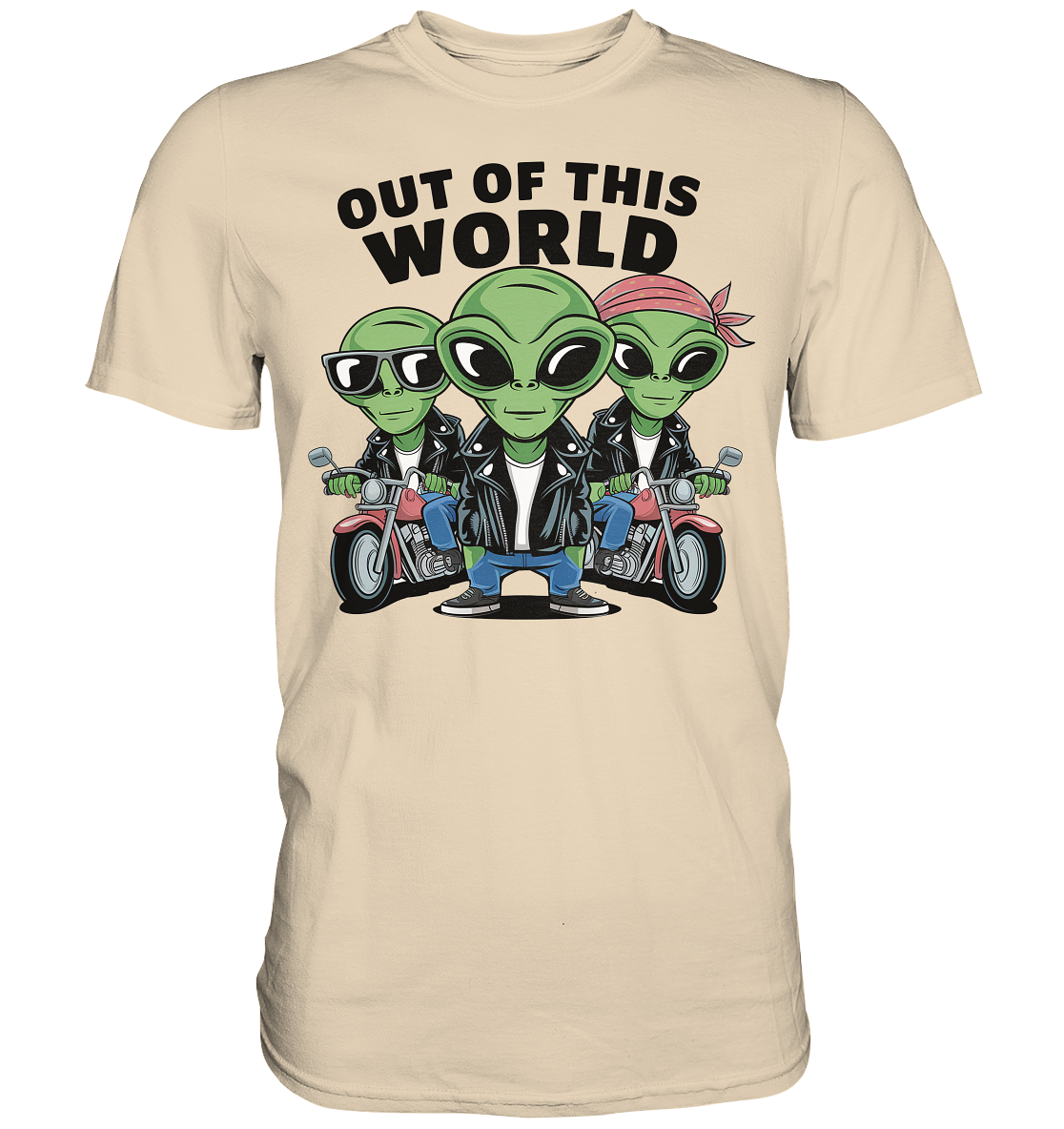Out of this World Alien Biker - Premium Shirt
