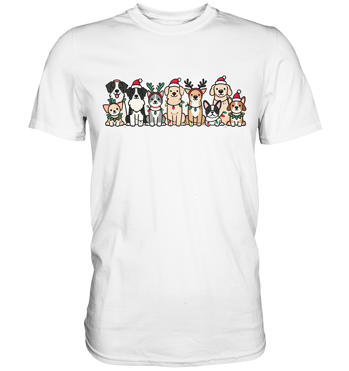 Weihnachten, Christmas Hunde - Premium Shirt