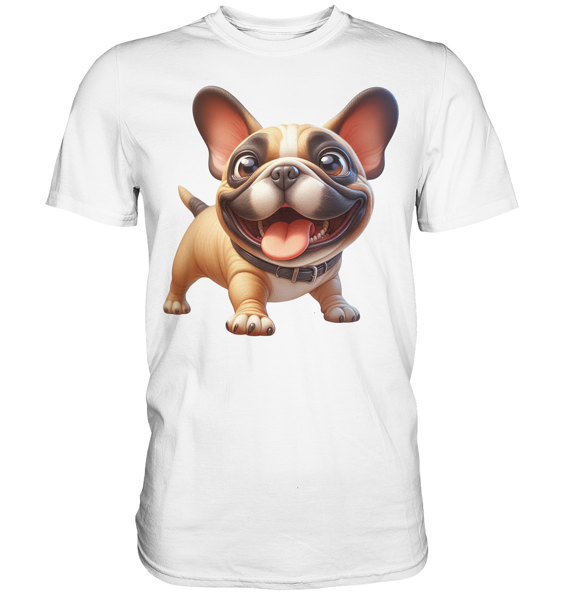 Französische Bulldogge Cartoon personalisierbar - Premium Shirt