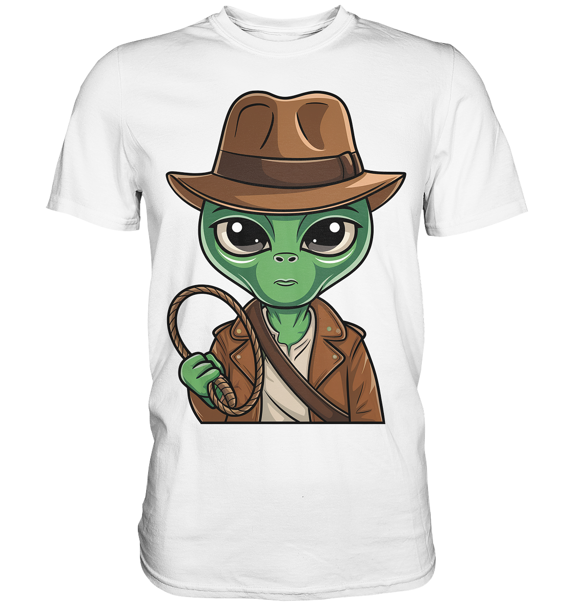 Alien Abenteurer Cartoon - Premium Shirt