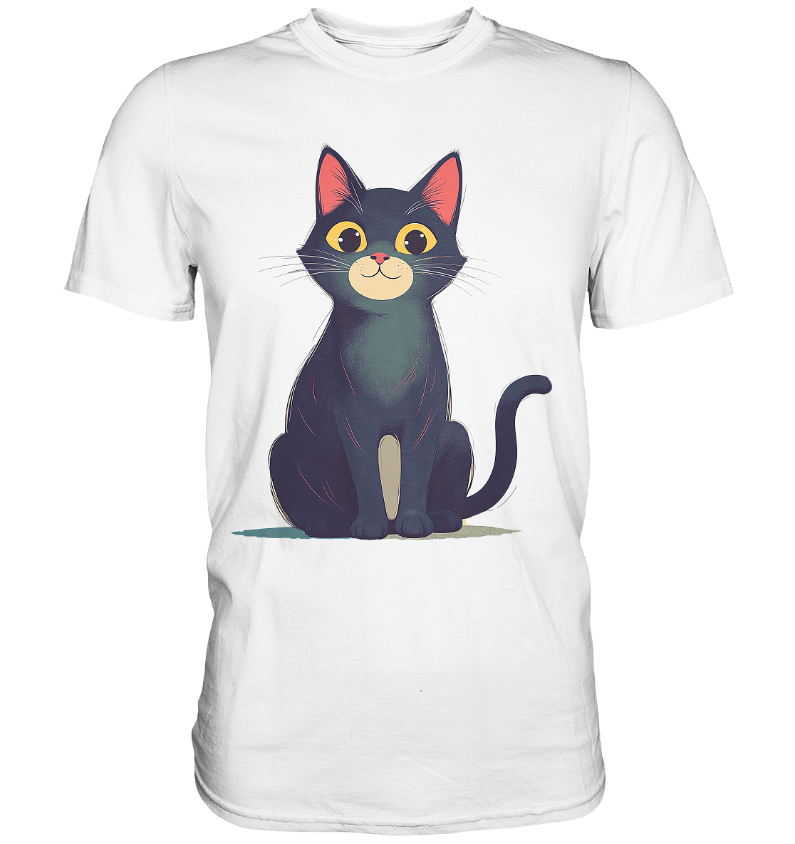 Happy Katze gemalt - Premium Shirt