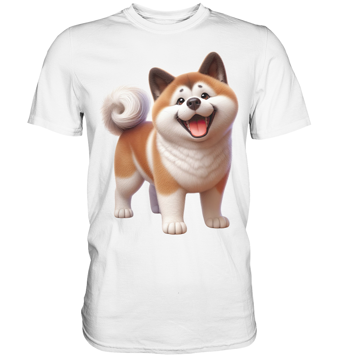 Akita Cartoon Hund personalisierbar - Premium Shirt