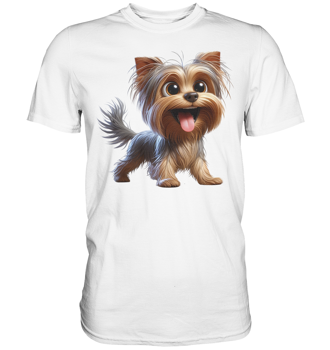 Yorkshire Terrier Cartoon - personalisierbar - Premium Shirt