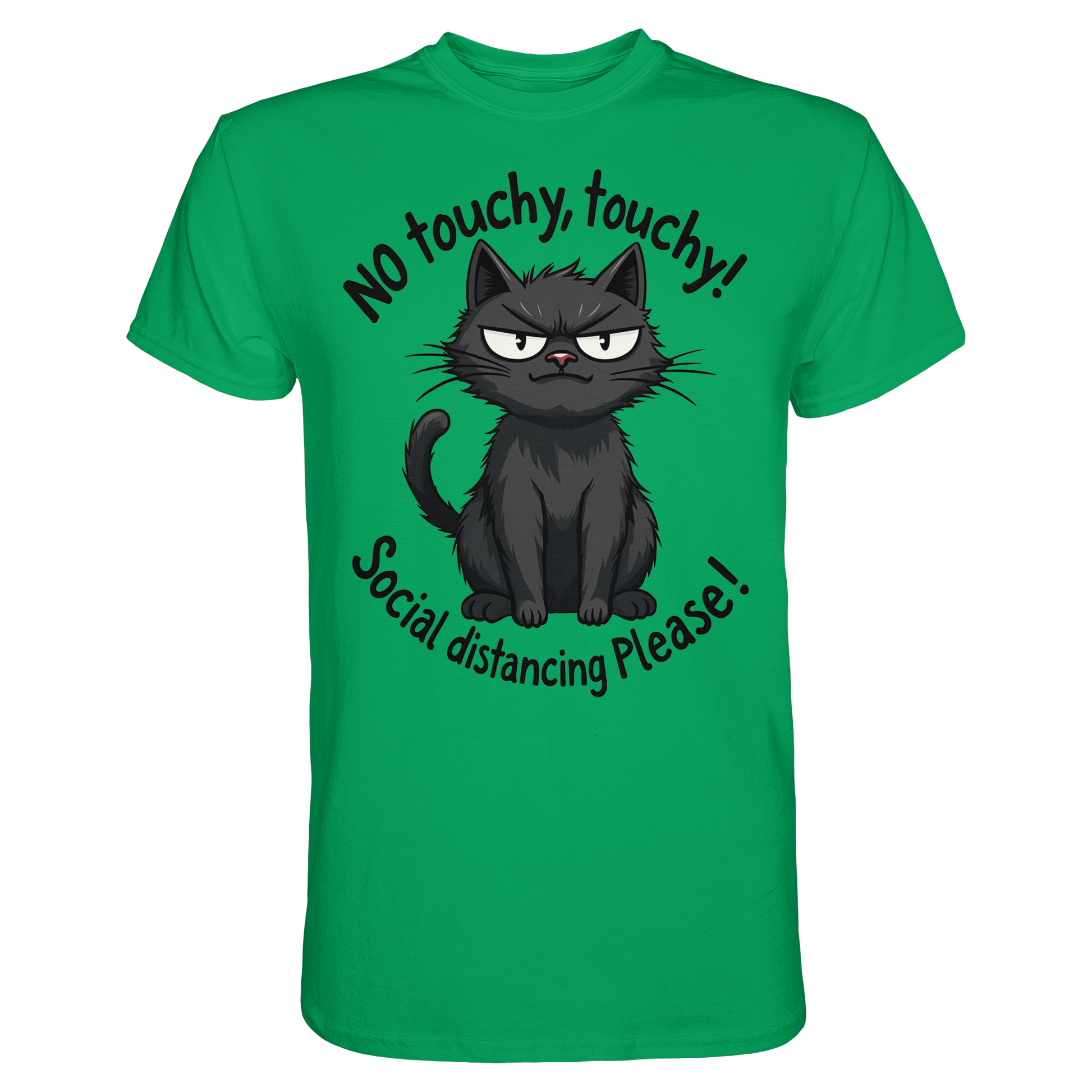 No touchy, touchy! Social distance Please! Black cat - Premium Shirt