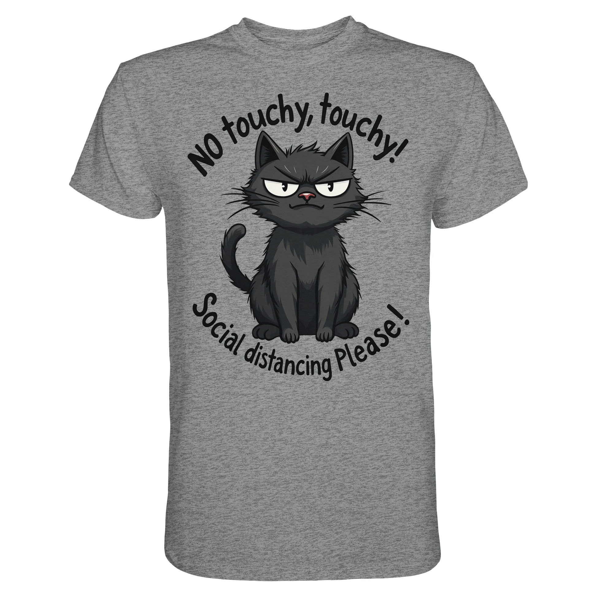 No touchy, touchy! Social distance Please! Black cat - Premium Shirt