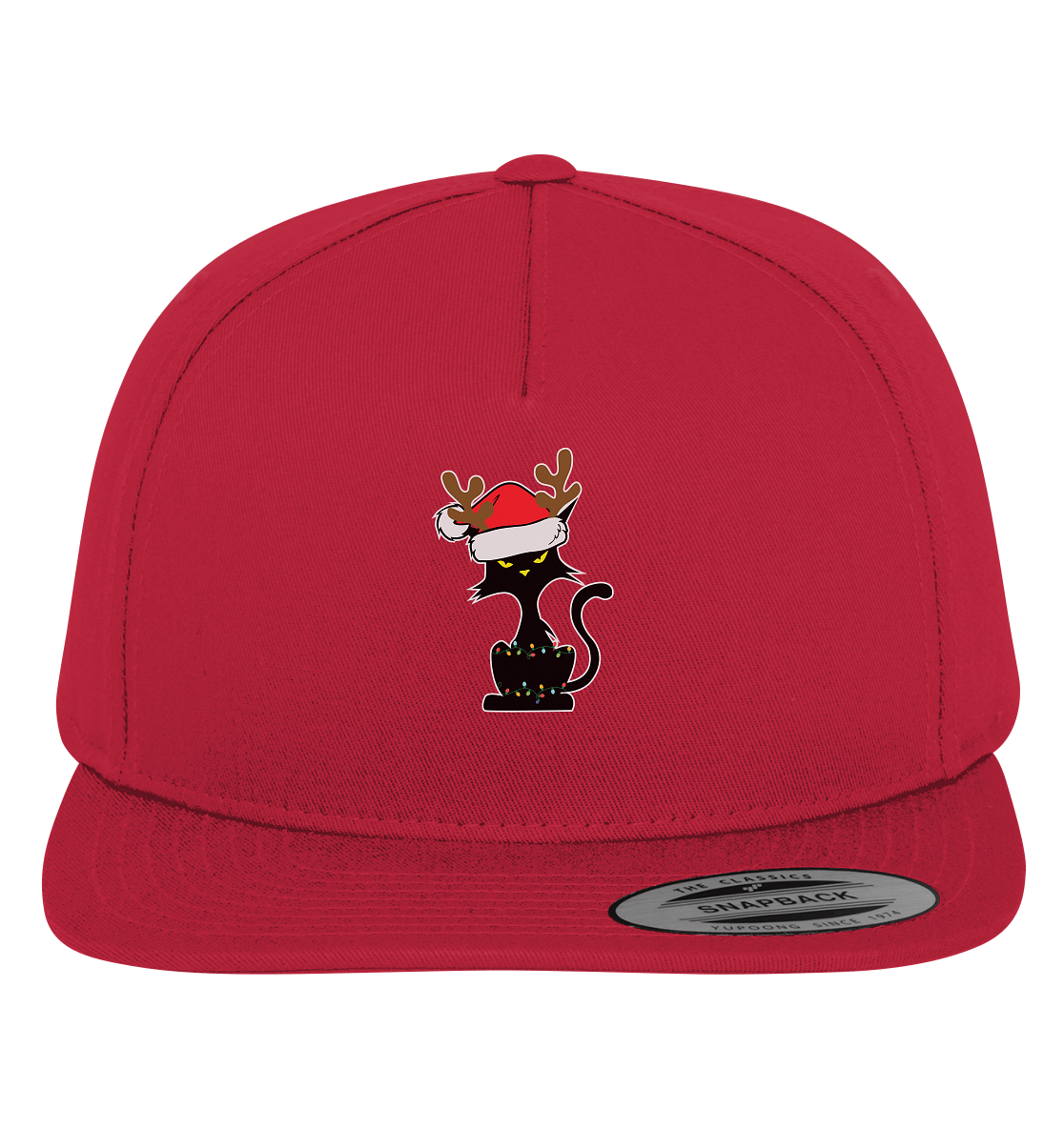Grumpy Weihnachts Katze Cartoon - Premium Snapback