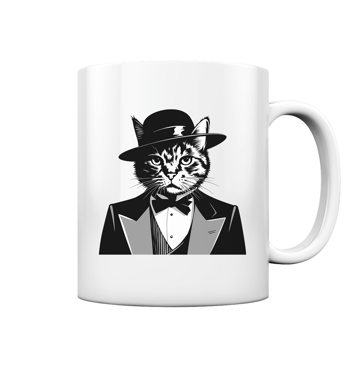 Godfather Katze Mafia - personalisierbar  - Tasse glossy