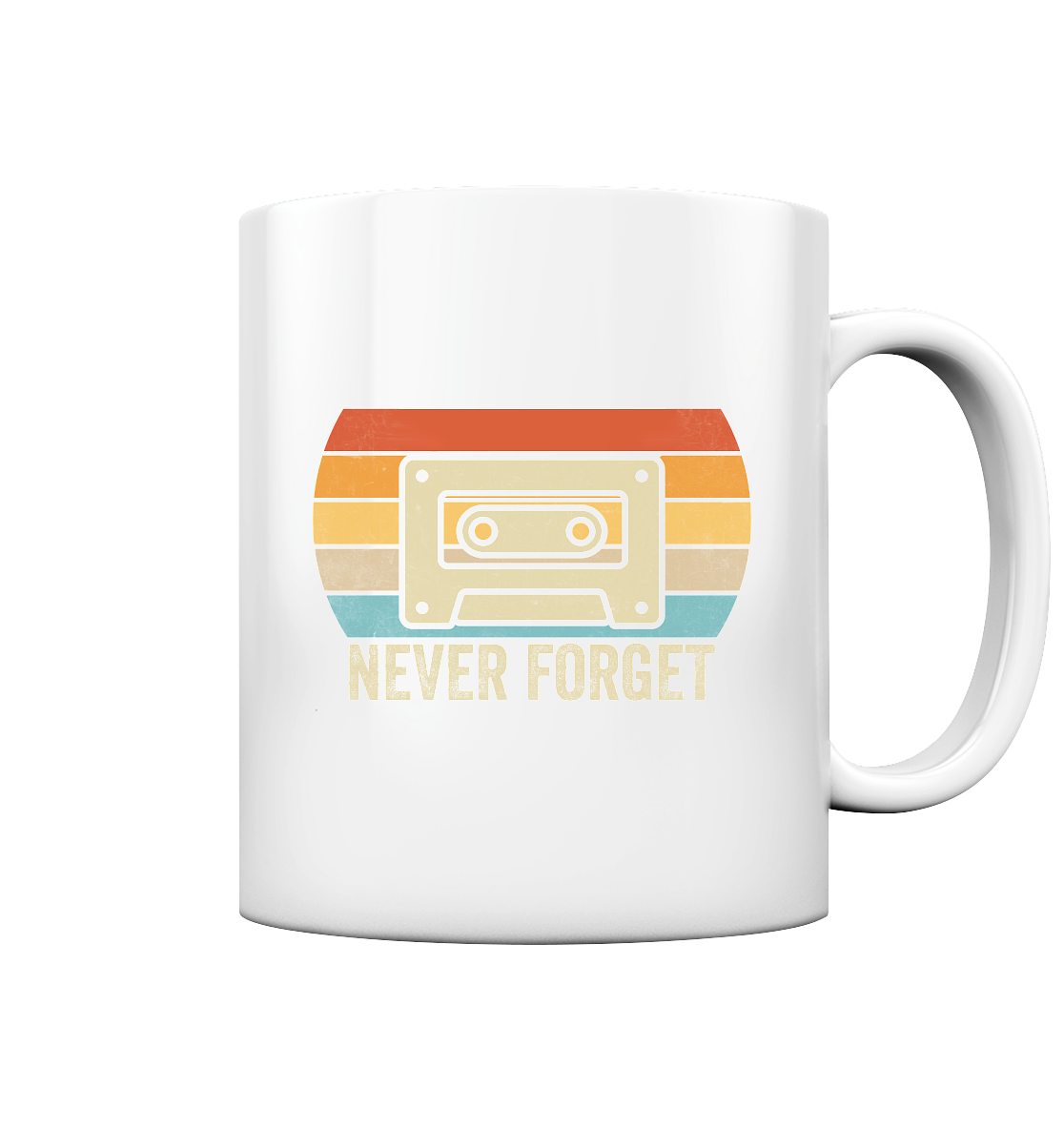 Never Forget Kassette 80's - Tasse glossy