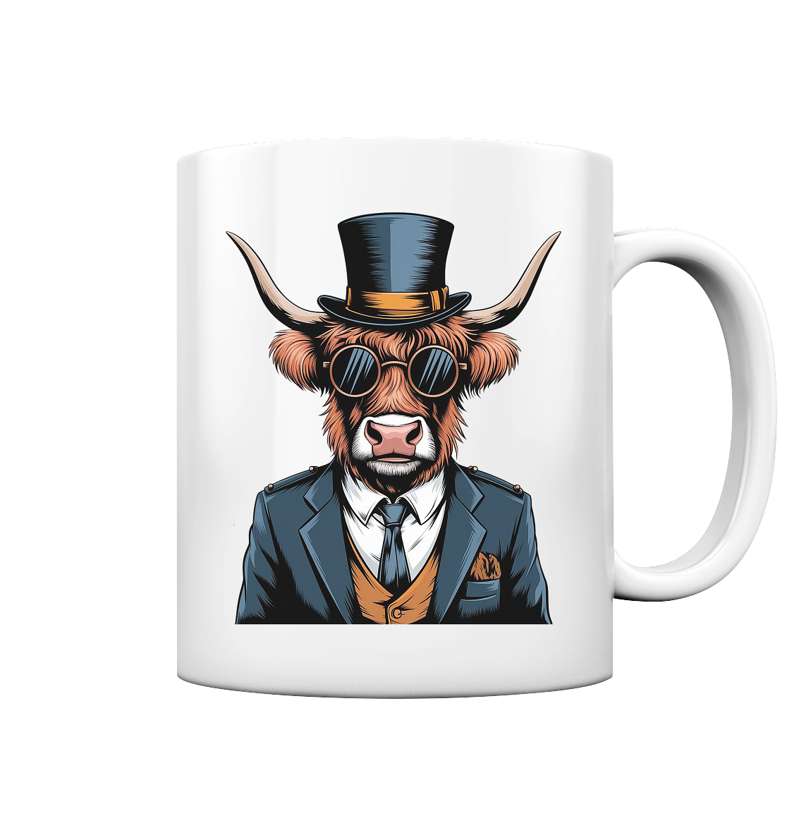 Highland Cow Steampunk - Tasse glossy