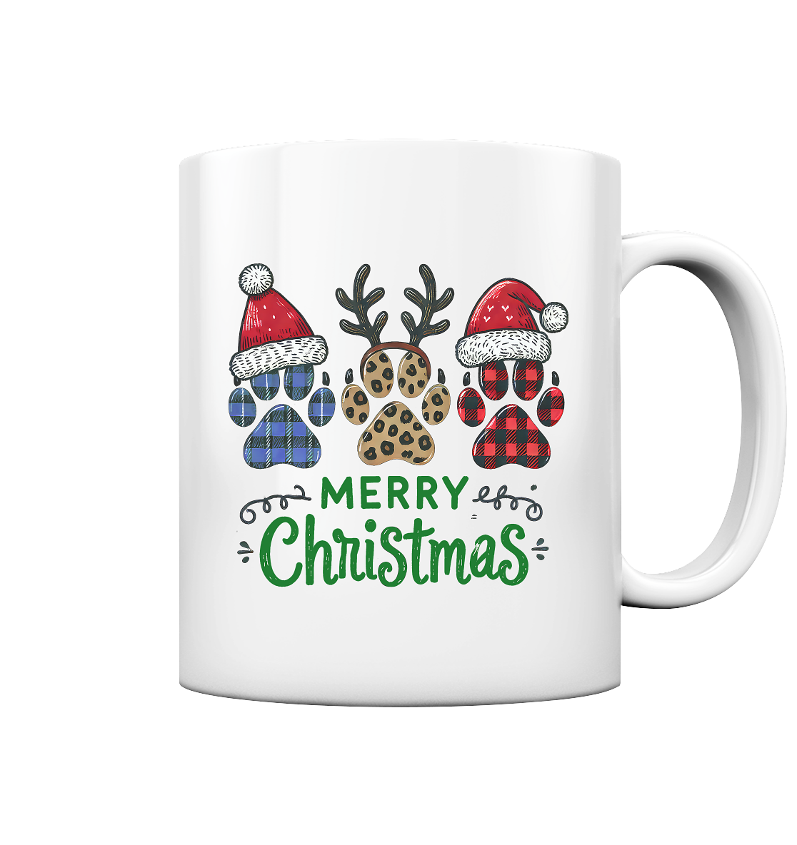 Paw Merry Christmas  - Tasse glossy