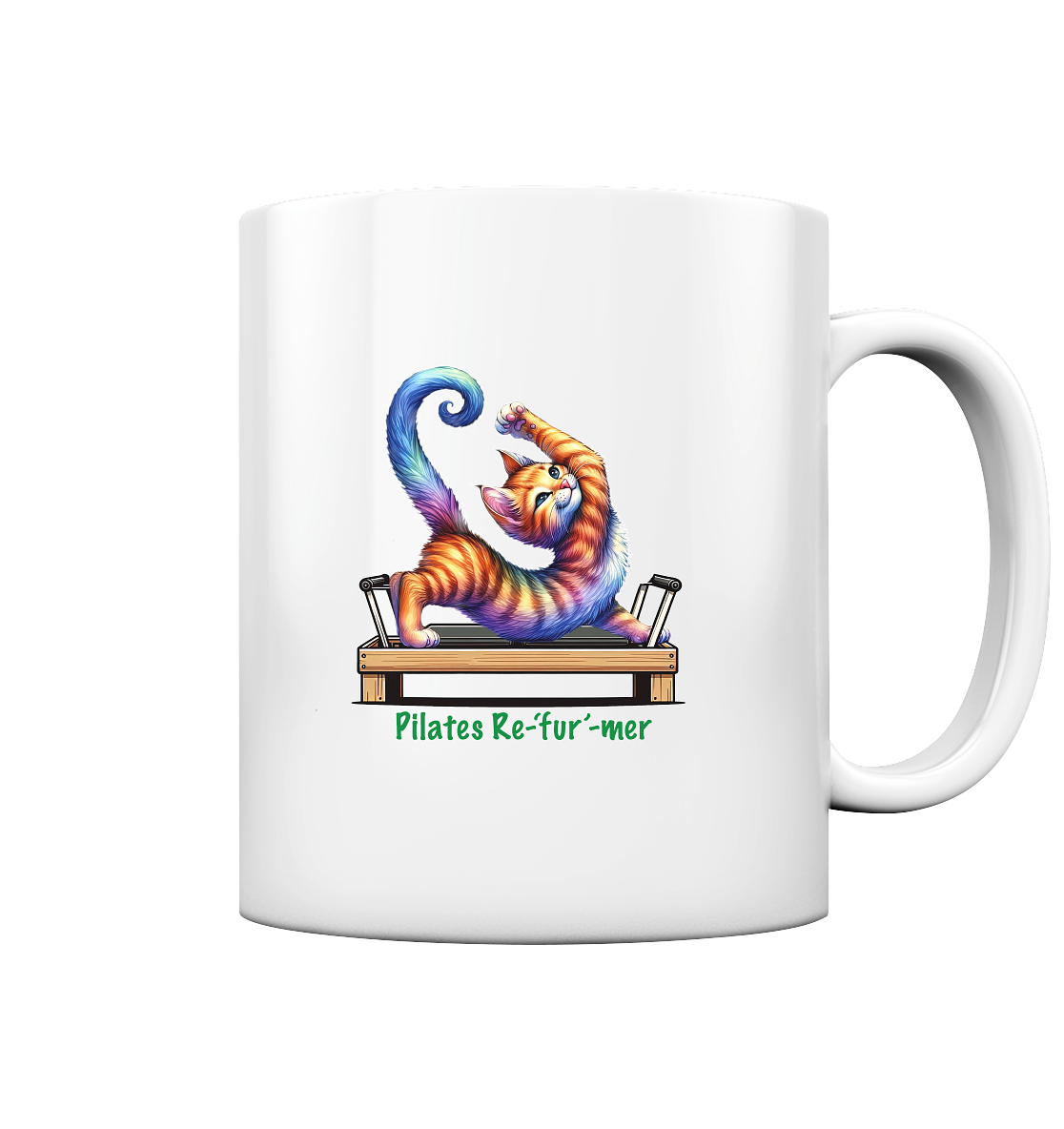 Pilates Reformer Re-fur-mer Katze lustig - Tasse glossy