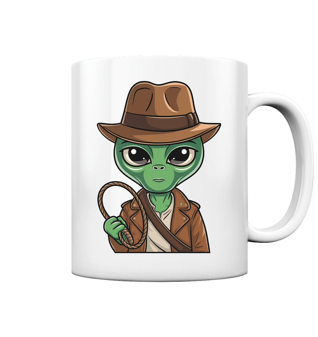 Alien Abenteurer Cartoon - Tasse glossy